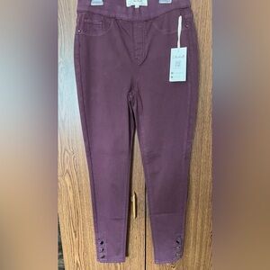 Charlie B Pull On Jeans port / purple C5302RR-618A women’s Size 2 NWT